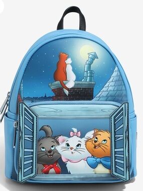 Loungefly Disney Aristocats Glow in the Dark Window Mini Backpack for Pets Fans